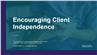 Promoting Independence for Older Adults