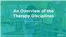 An Overview of the Therapy Disciplines